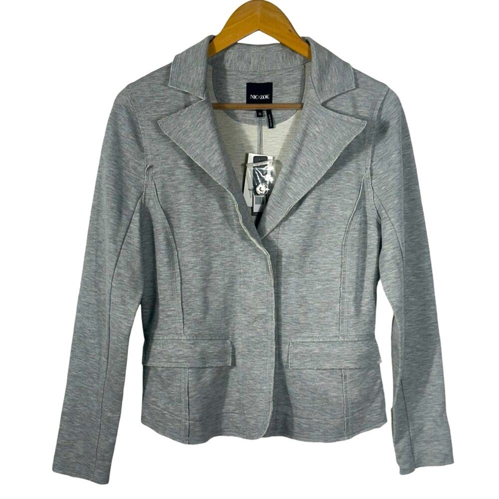 NEW NIC+ZOE Grey Sweater Blazer Size XS